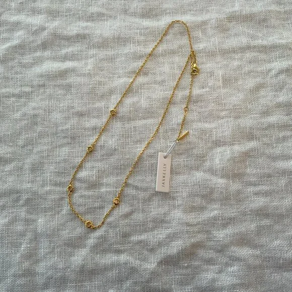 JaxKelly *Waterproof* Champagne Stone Gold Necklace - Picture 4 of 4
